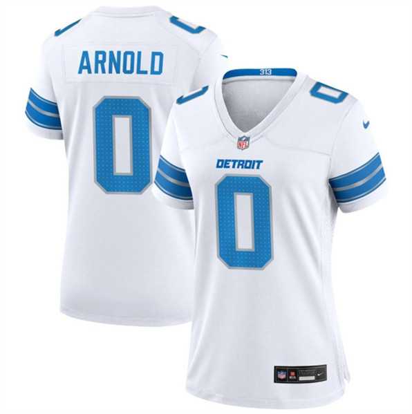 Women%27s Detroit Lions #0 Terrion Arnold White 2024 Stitched Jersey Dzhi